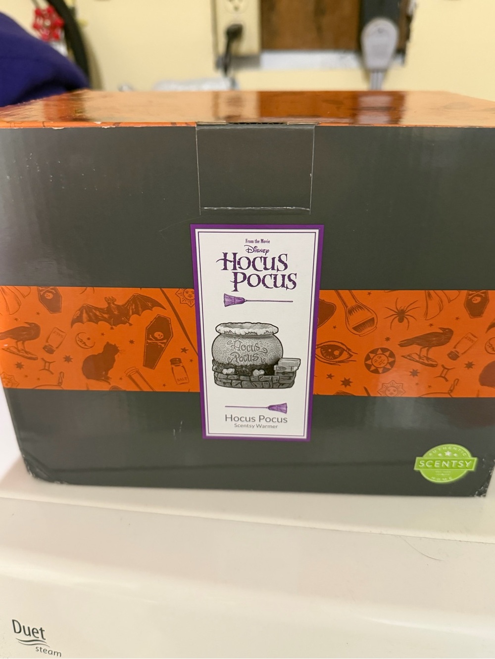 Disney Hocus Pocus Scentsy Warmer in Orange & Black Packaging